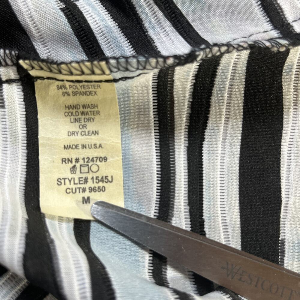 IC by Connie K Jacket Womens Medium Asymmetrical Striped Artsy Mature Career USA - Picture 6 of 8